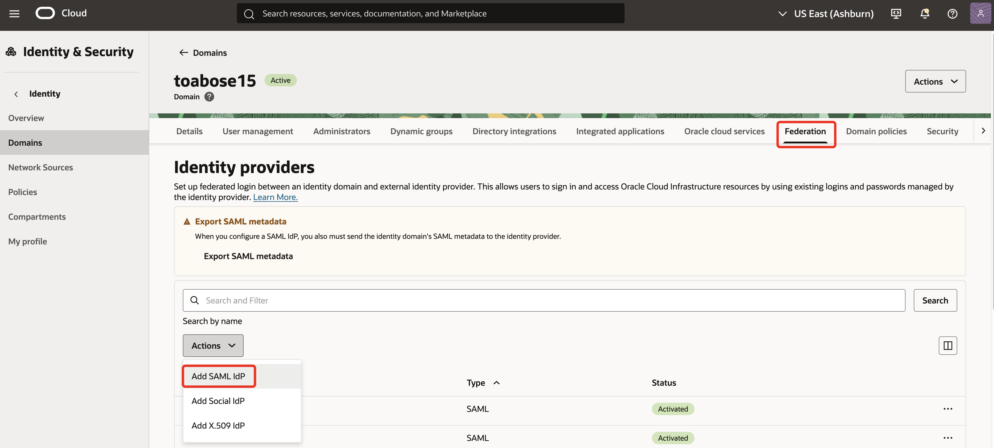 OCIIAMOneLogin_OCI_Console_4