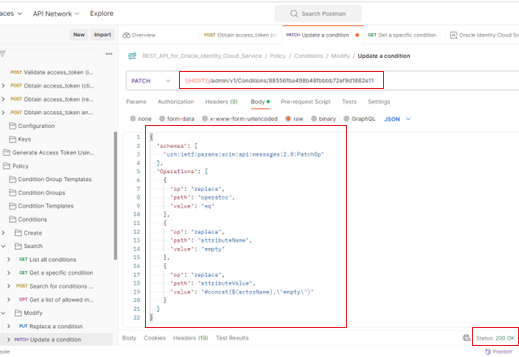 Postman Patch Condition