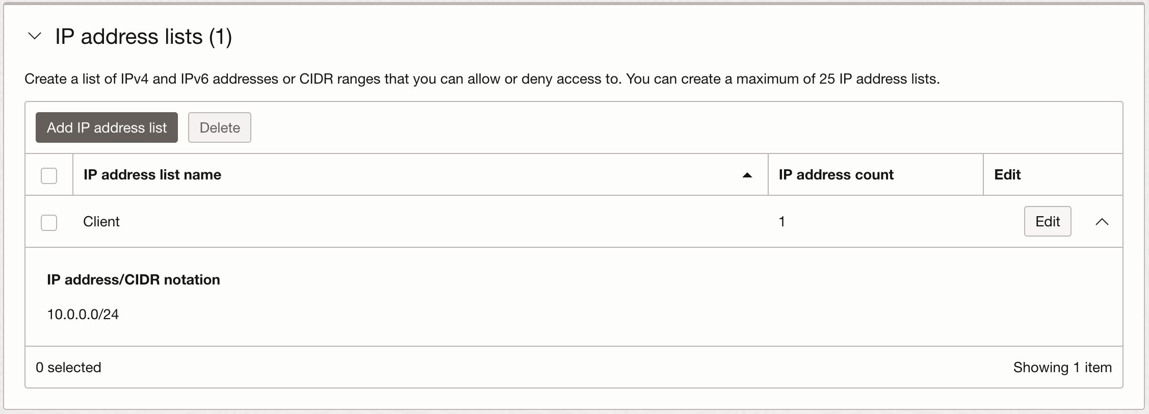 Network Policy Configuration