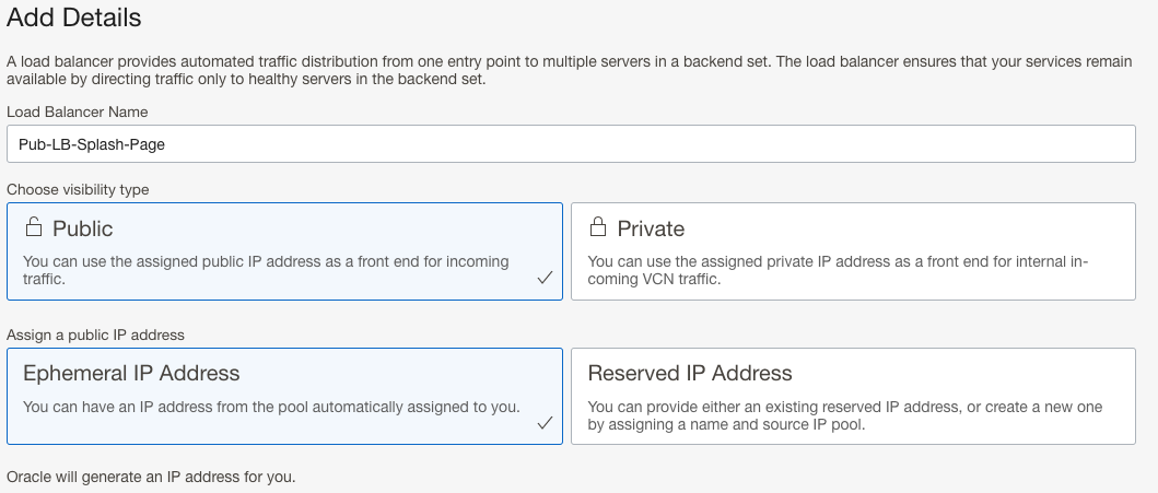 Nested LB - Creation
