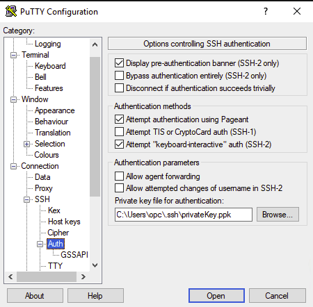 Setup Private Key Screen