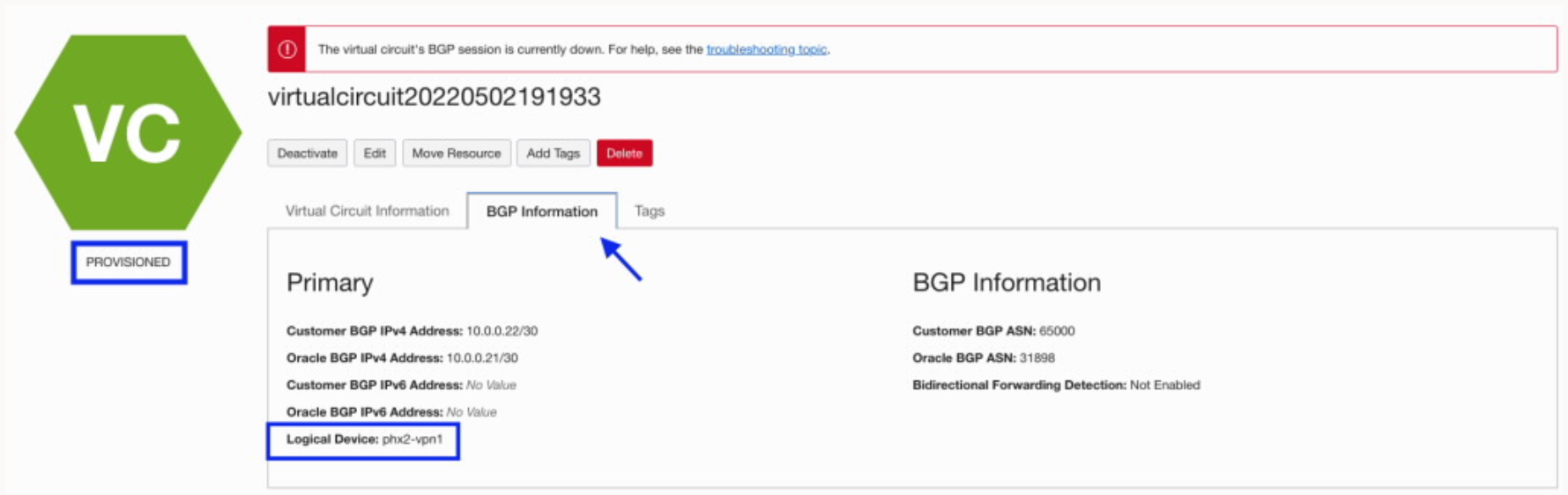 This image describes where to find the logical device(Router) information