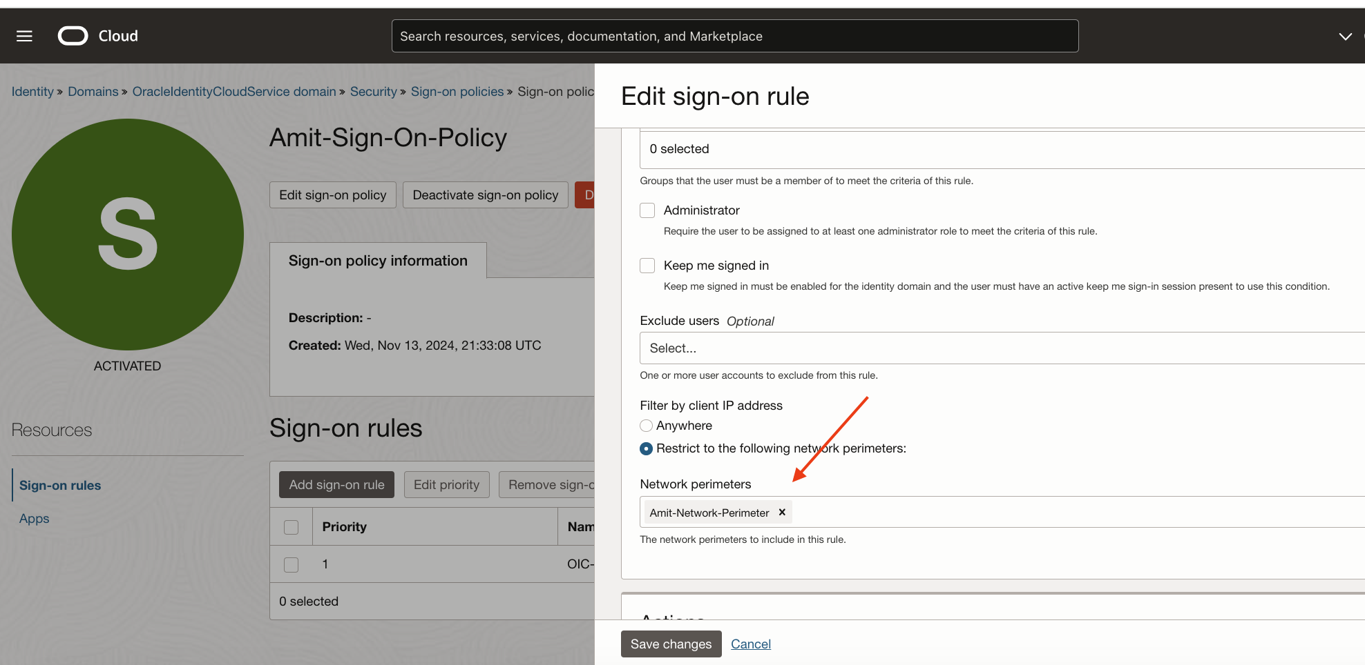 Sign-on rule