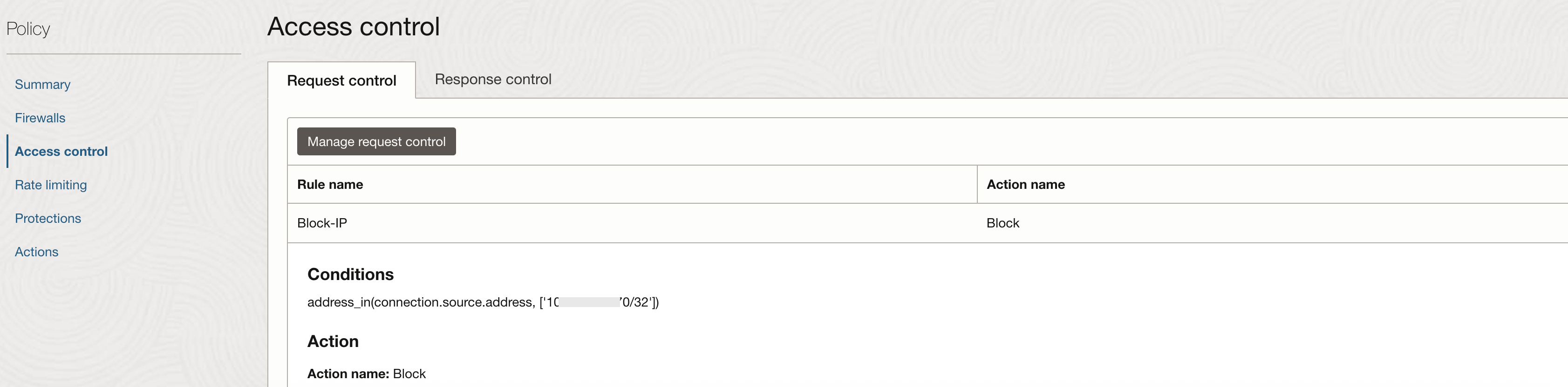 ACL blocking IP address