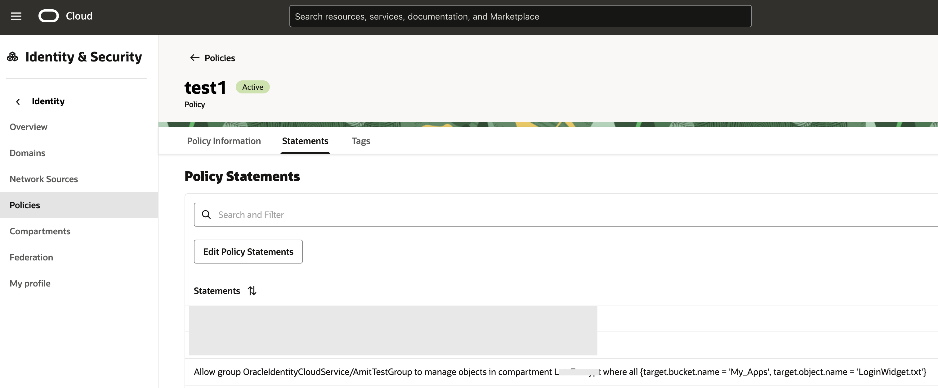 Policy without nw source