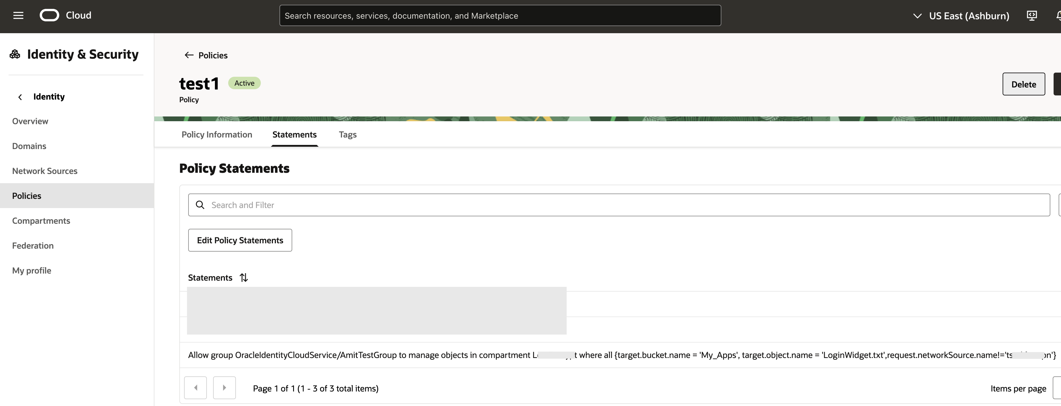 Policy with nw source
