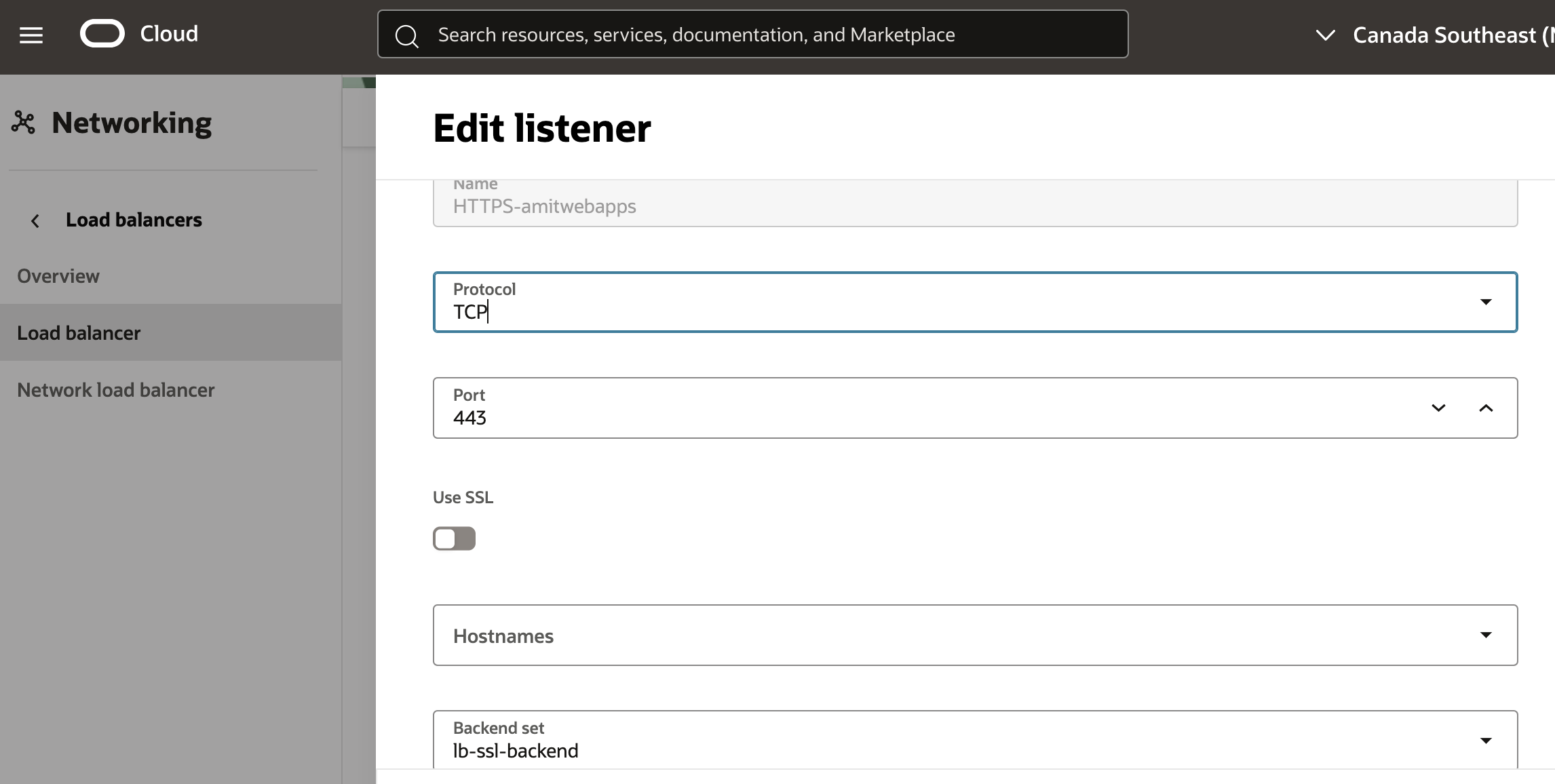 SSL Tunneling listener