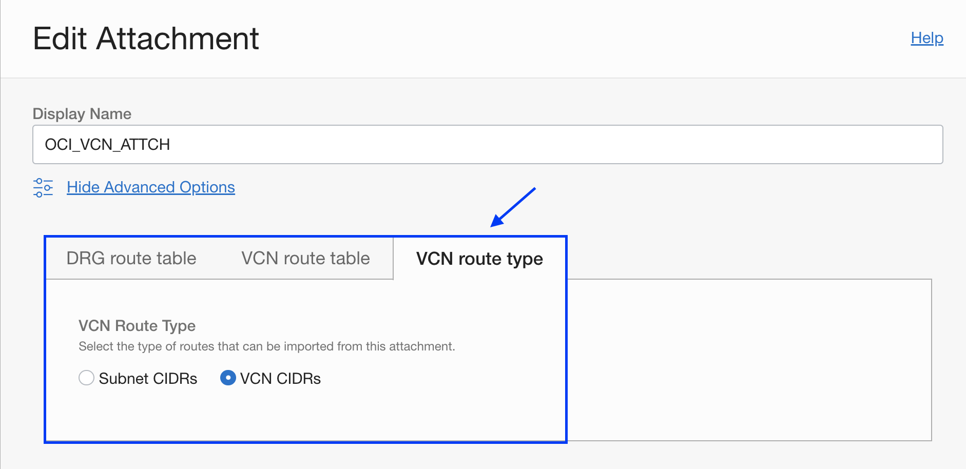 Selecting VCN CIDR