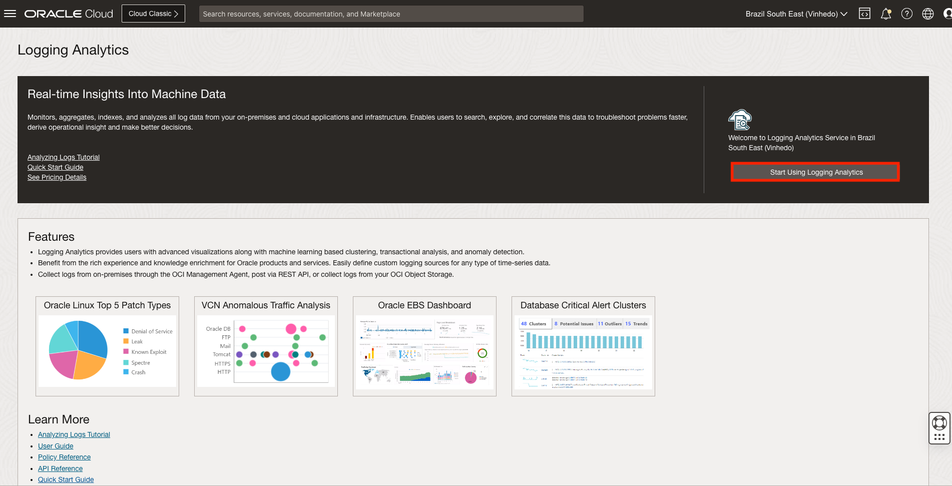 logging analytics step 1