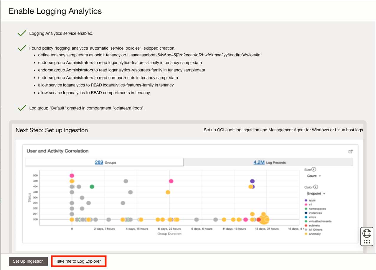 Enable Logging Analytics