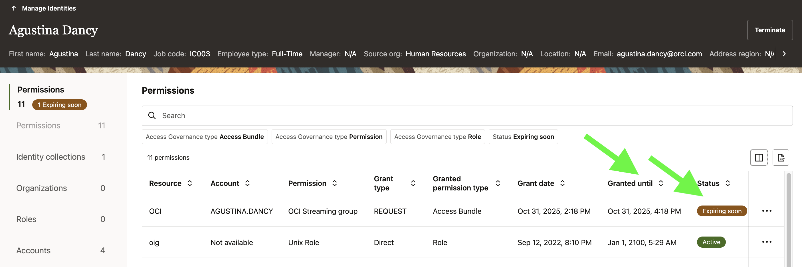 User profile on Enterprise browser