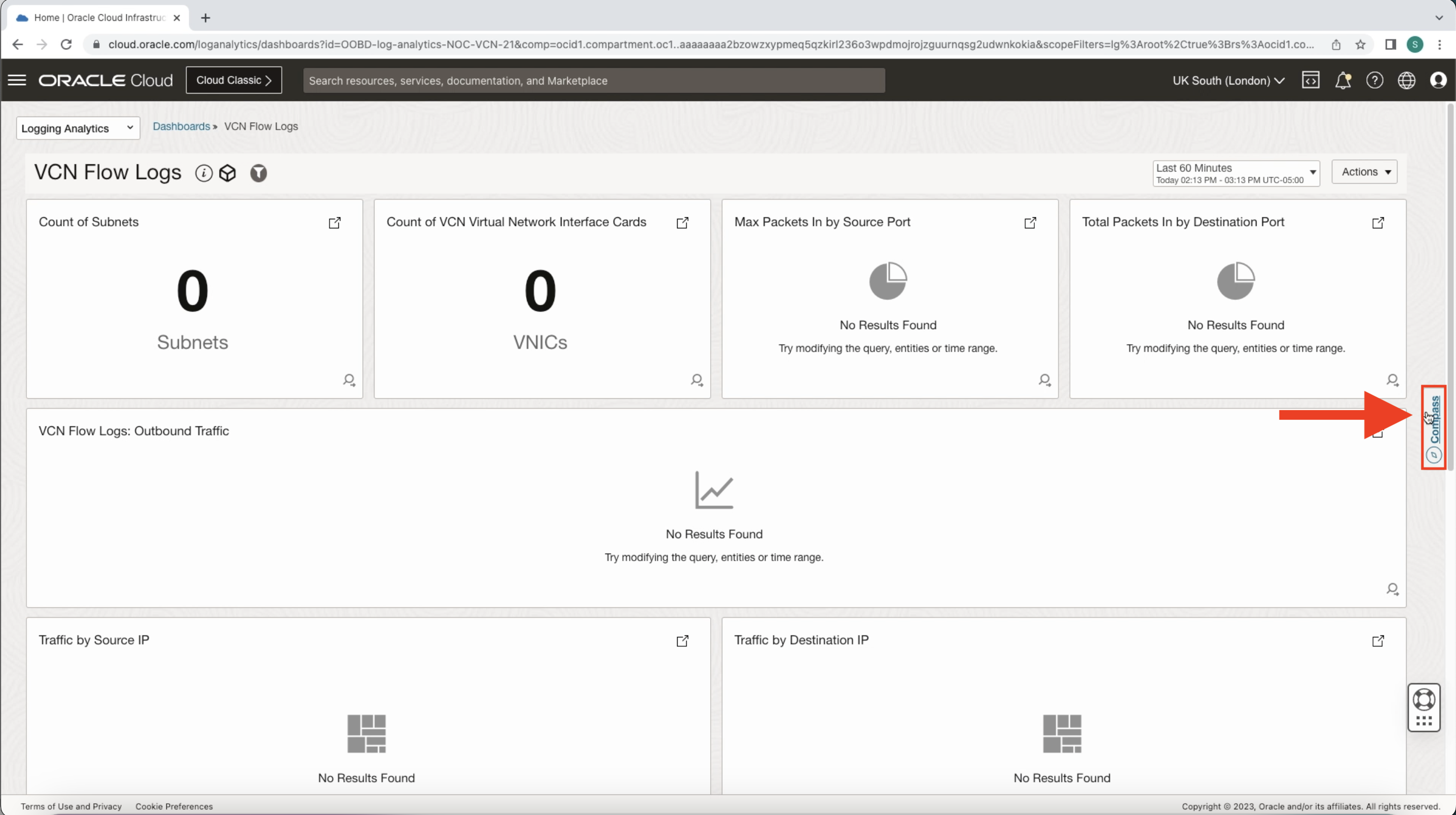VCN FLow Logs Compass