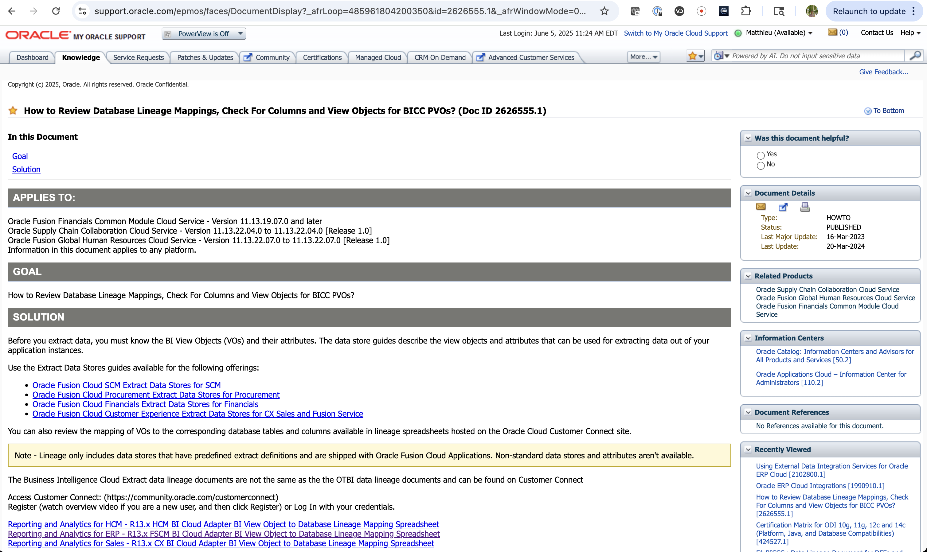 VM-1411 - BICC Lineage - 01 - MOS Note.png