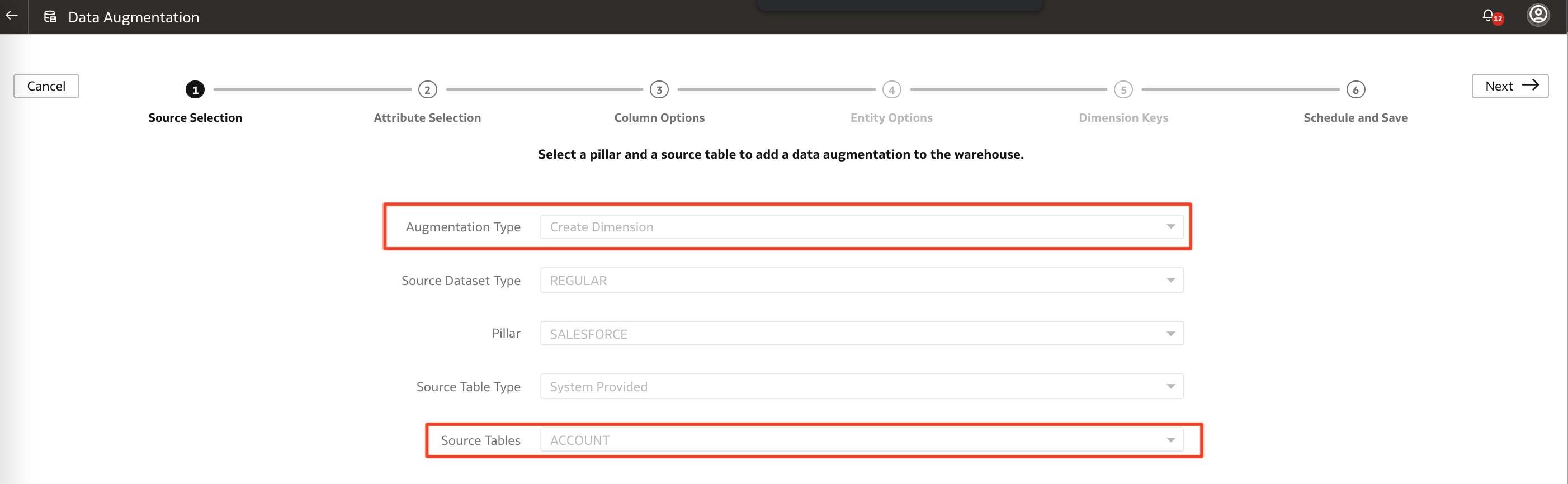 VM-707-16-Enter Account Dim Details 