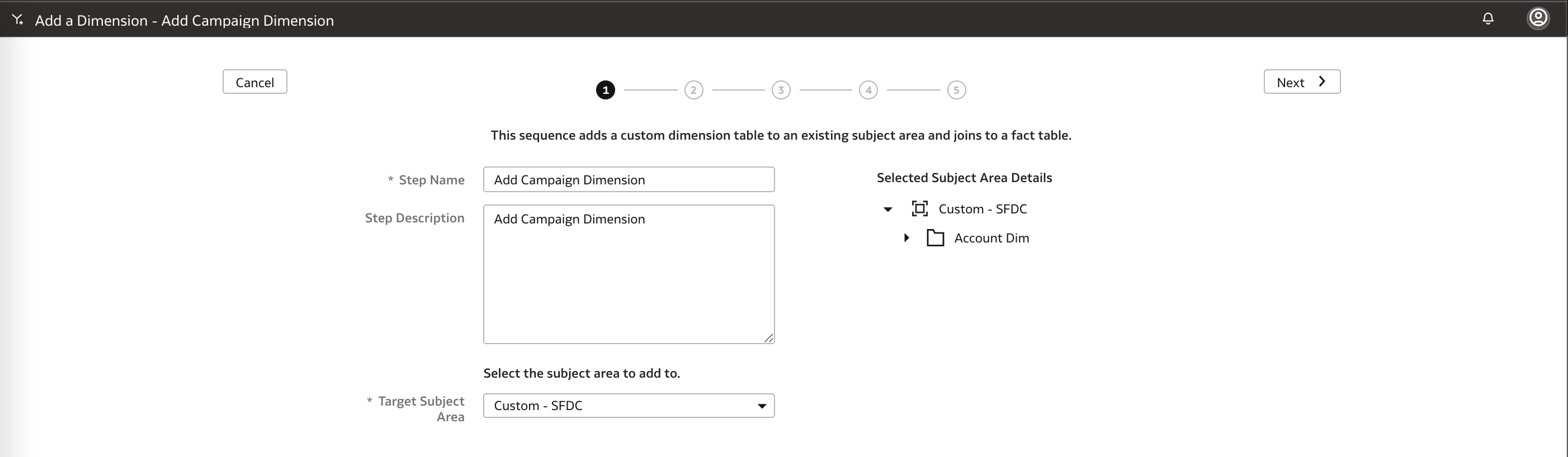 VM-707-37-Add Campaign Dimension Step