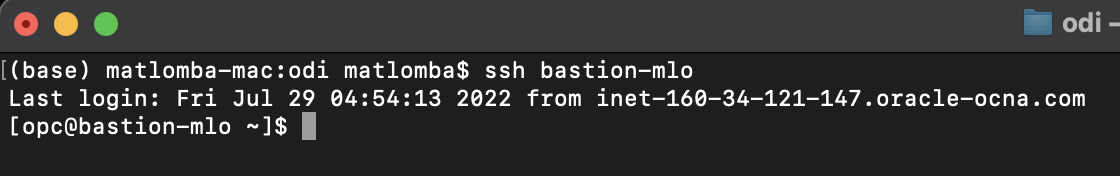 VM-727-05 - Test SSH Bastion opc