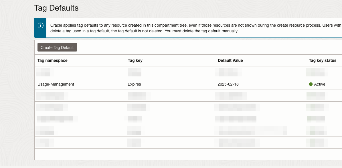 Image showing updated tag default