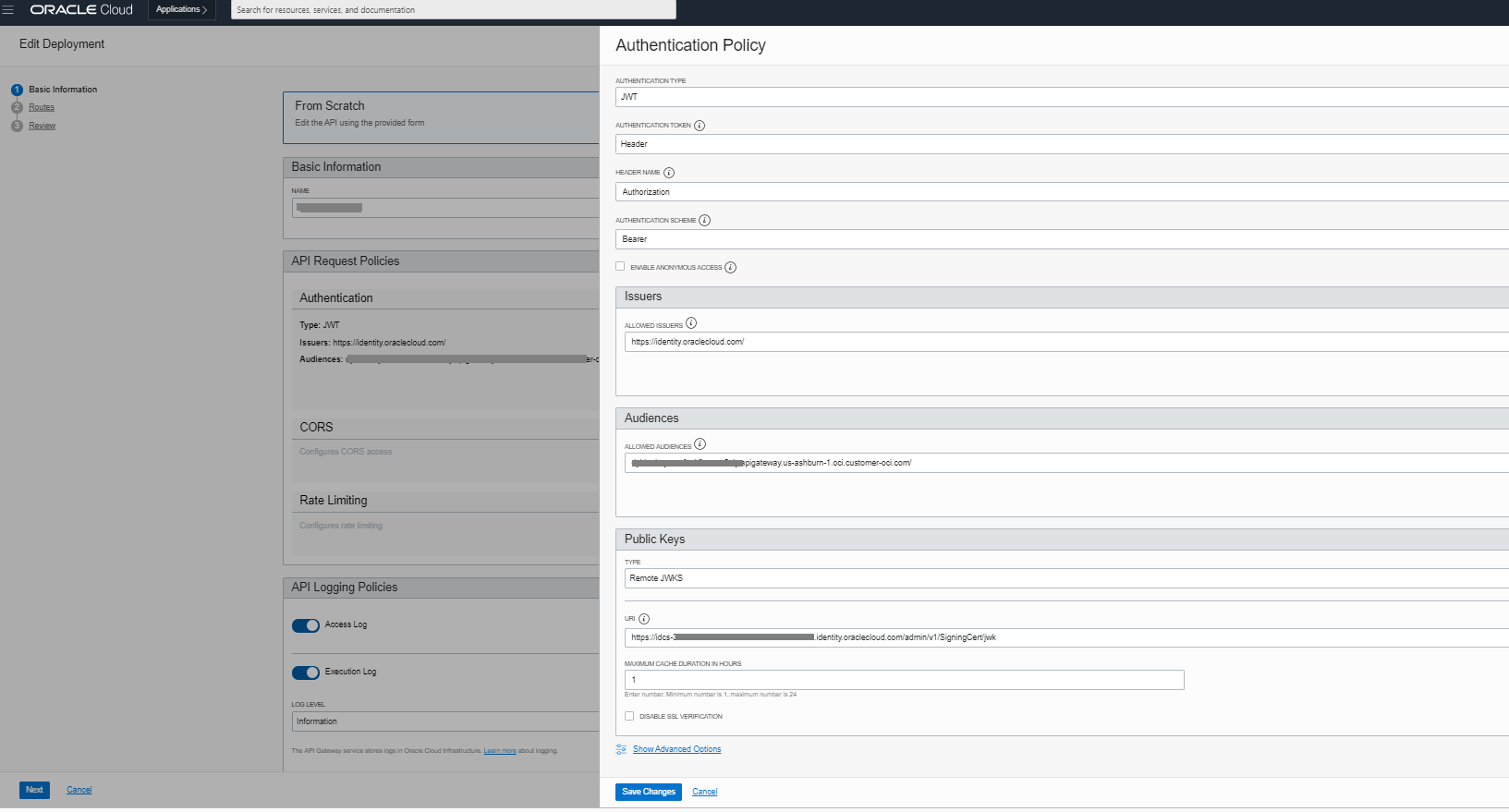 API Gateway JWT Authentication Policy