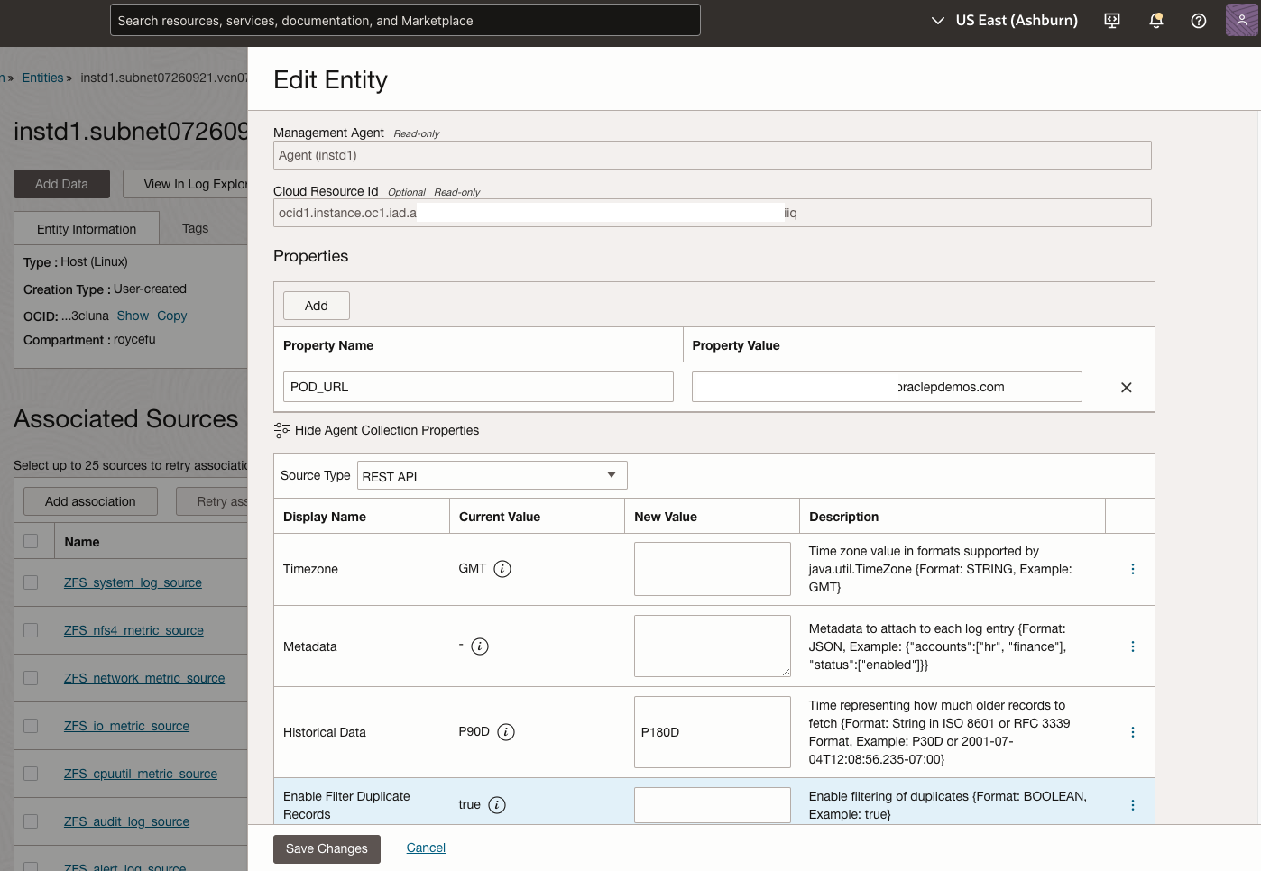 Figure 7: Update the Management Agent collection properties to enable historical data collection and duplicate filtering