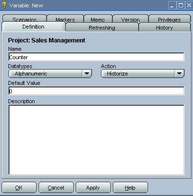 Create Counter Variable
