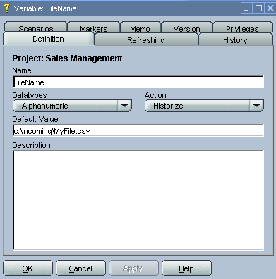 Create FileName Variable