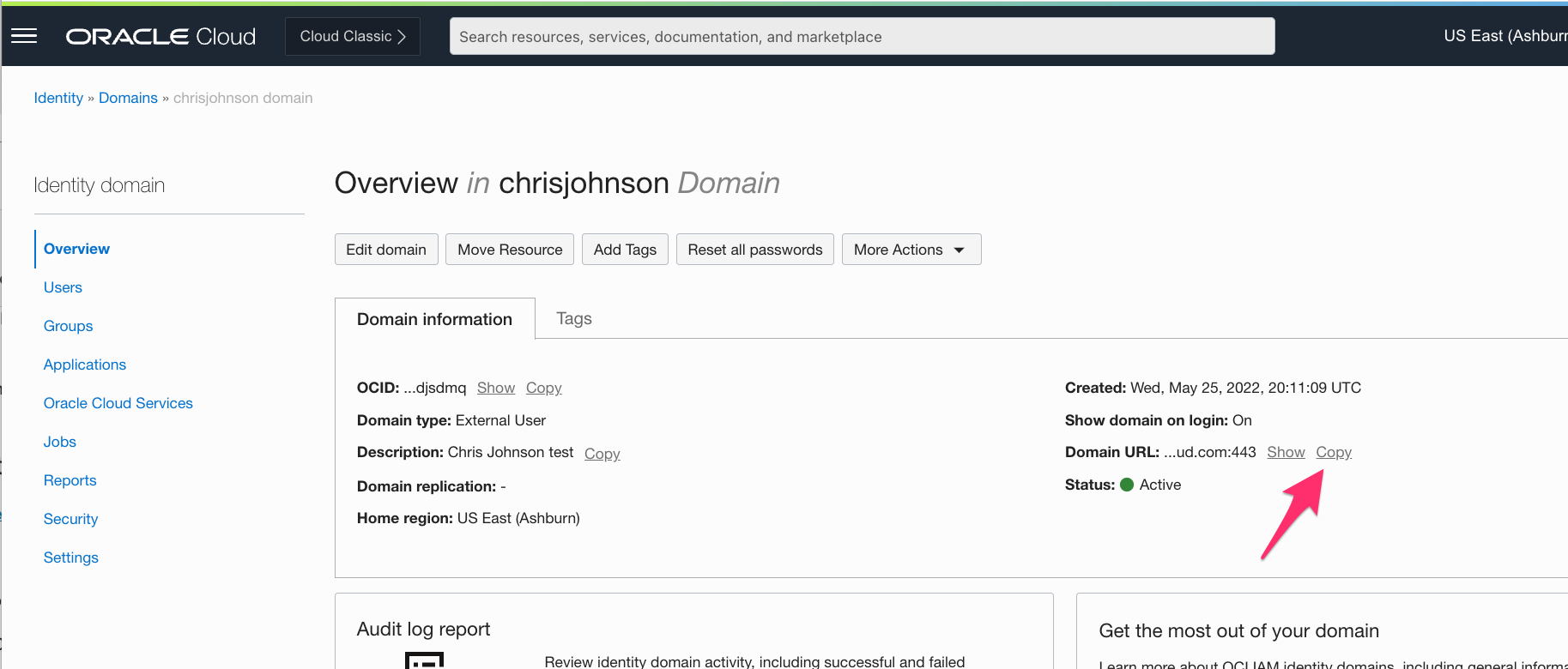 identity domain overview