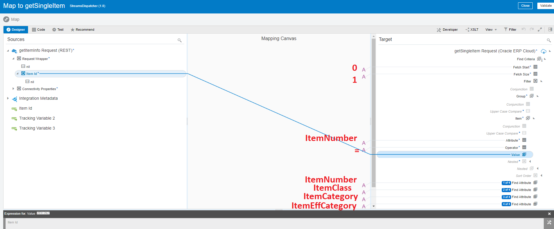 get SIngle item mapping Gen2
