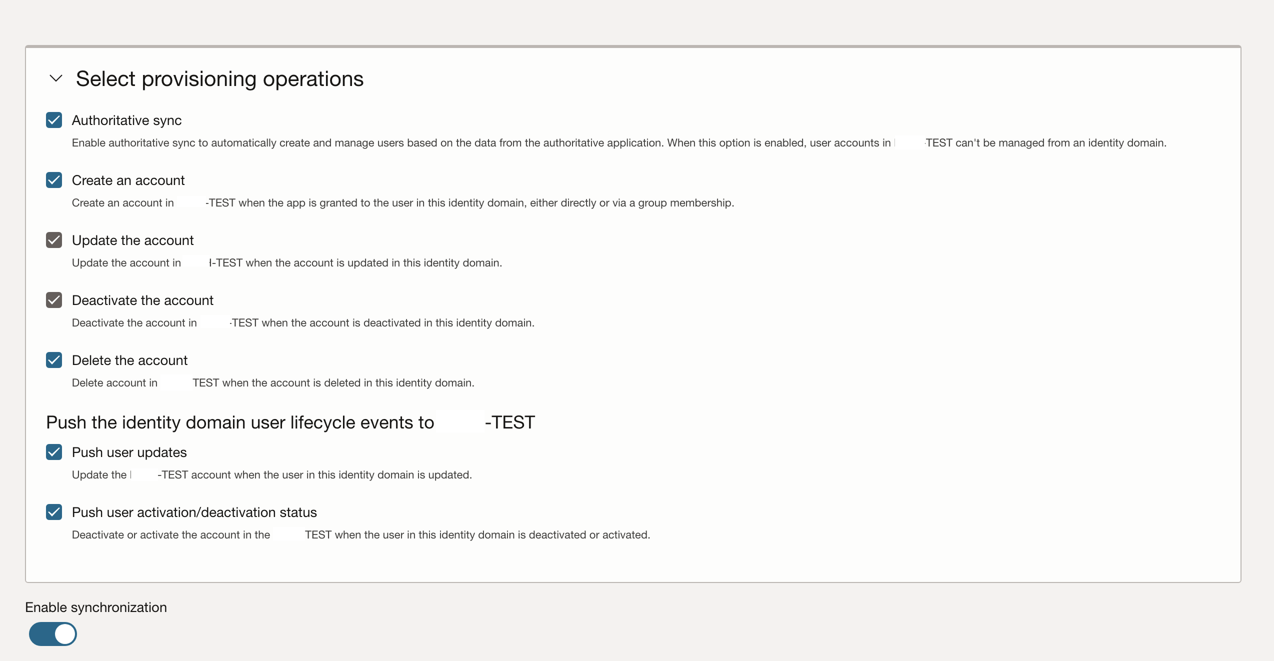 Provisioning Operations