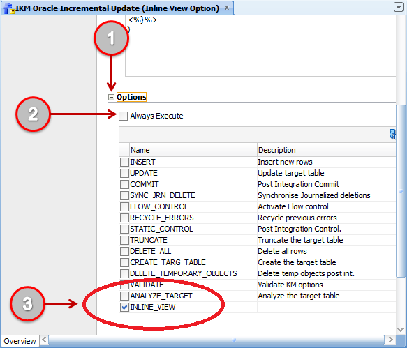 Modifying the KM Inline_View Step - Options
