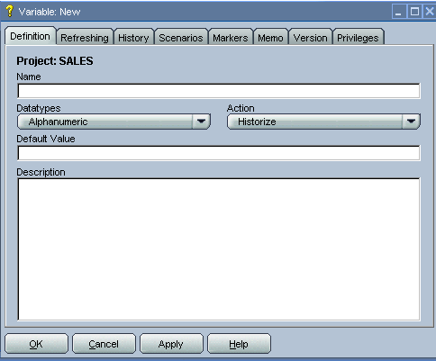 New Variable Definition