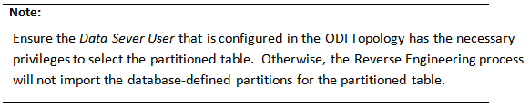 Note 3 - Importing Database-Defined Partitions into ODI