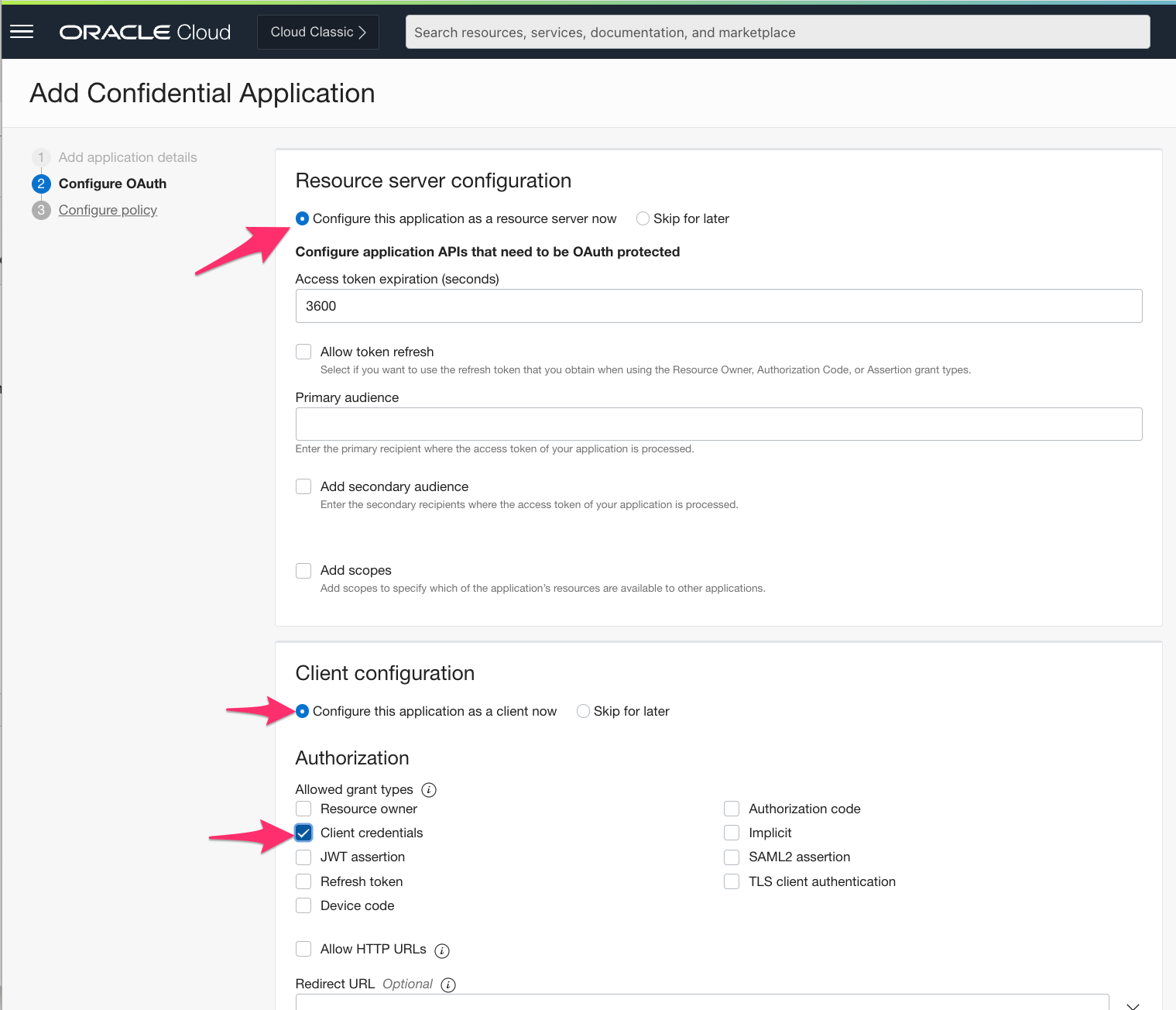 OAuth details 1 of 2