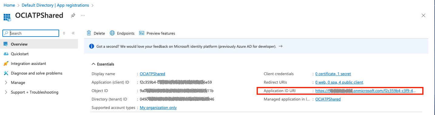 azure app regid