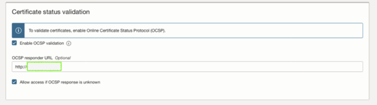 OCSP validation