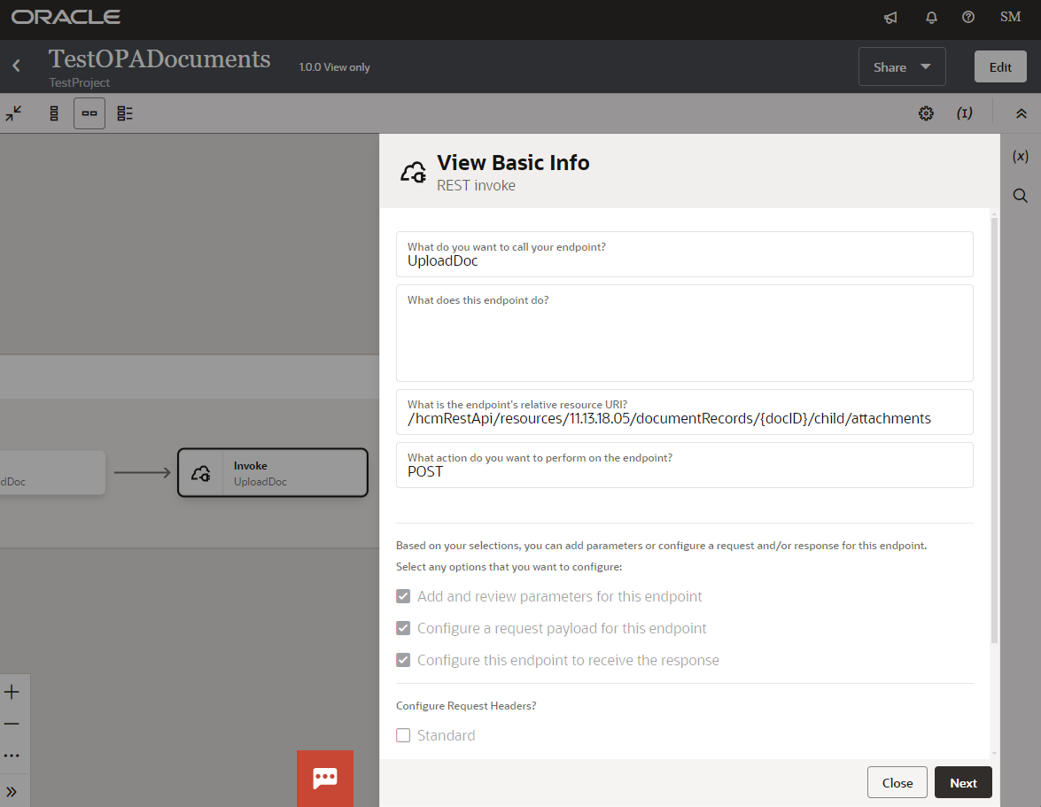 Upload doc configuration 1