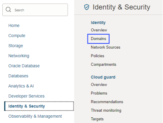 Figure 2. Determine Whether a Cloud Account Uses Identity Domains