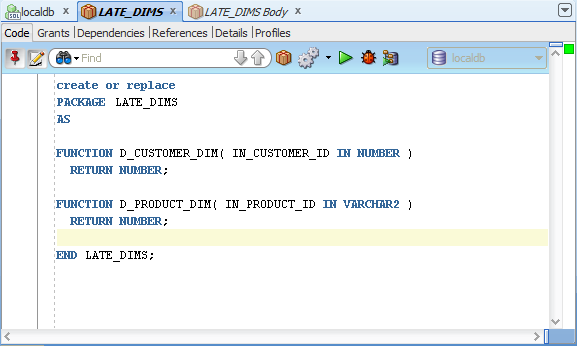 Package Late Dims - Definition
