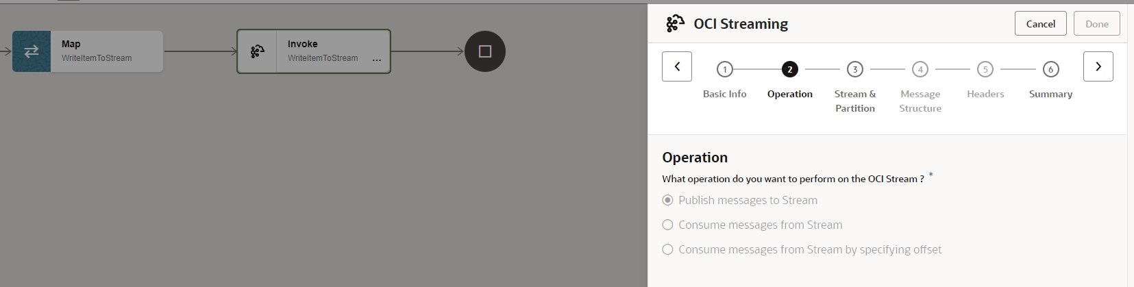 publish message to stream Gen3