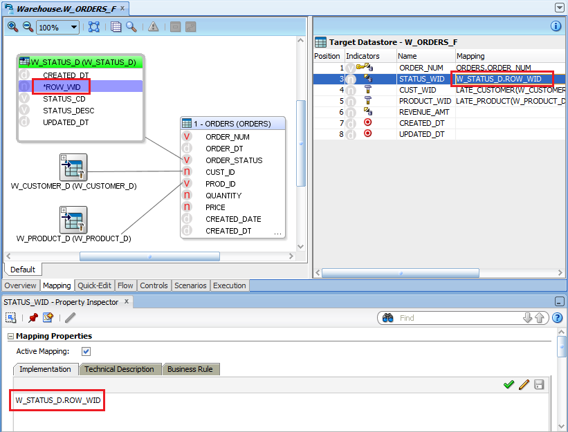 Setting Status Surrogate Key