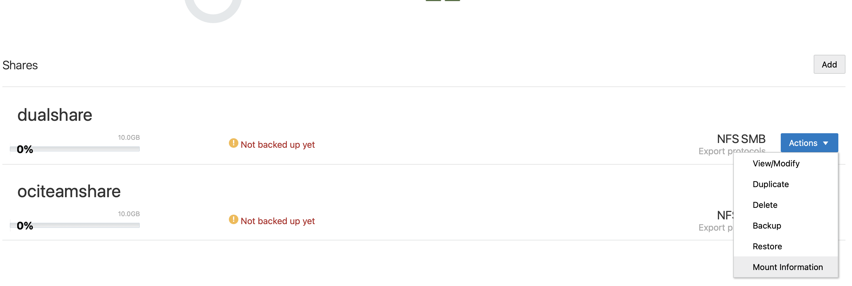 InformationtoMounttheshare