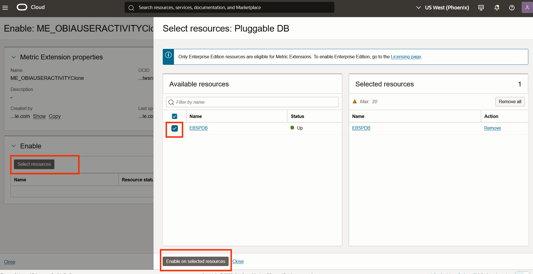 Create Metric Extension Continued