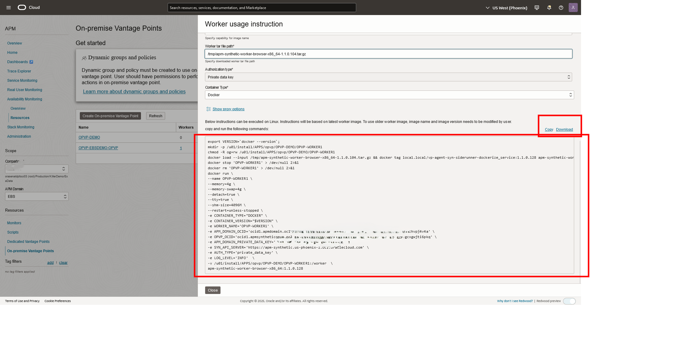 Deploy Worker Instructions Page Continued