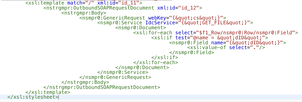 Code view of mapping to retrieve file