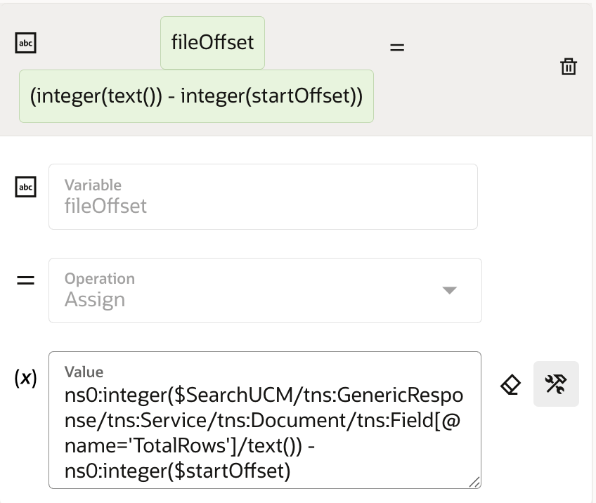 fileOffset variable definition