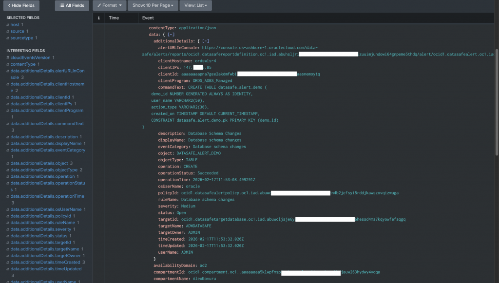 Event data in Splunk