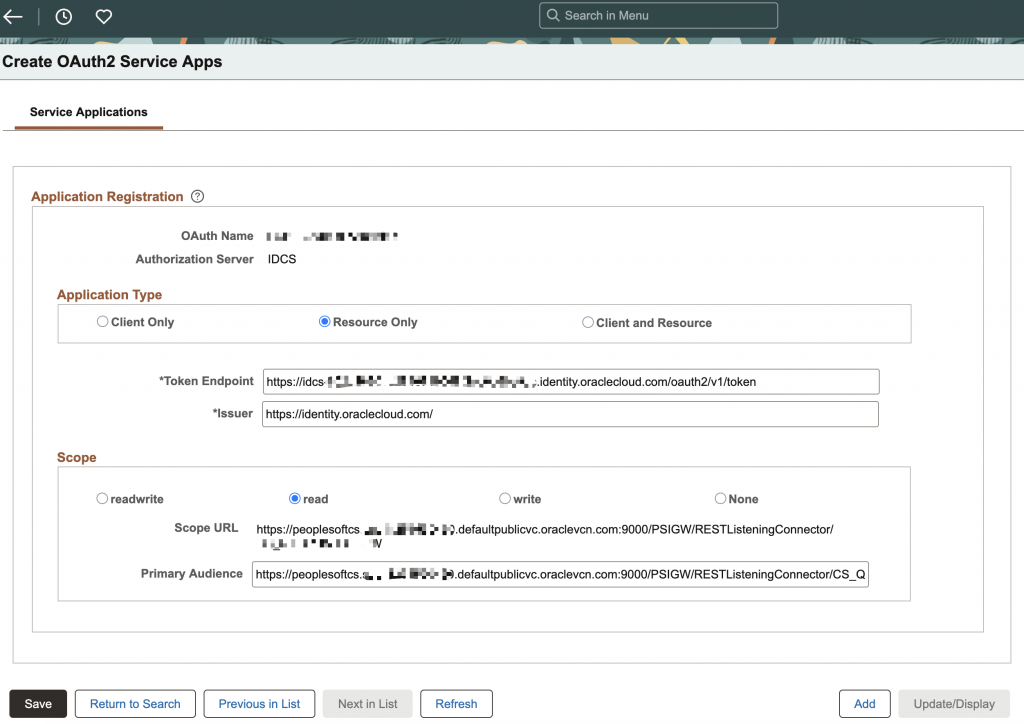 Creating OAuth apps