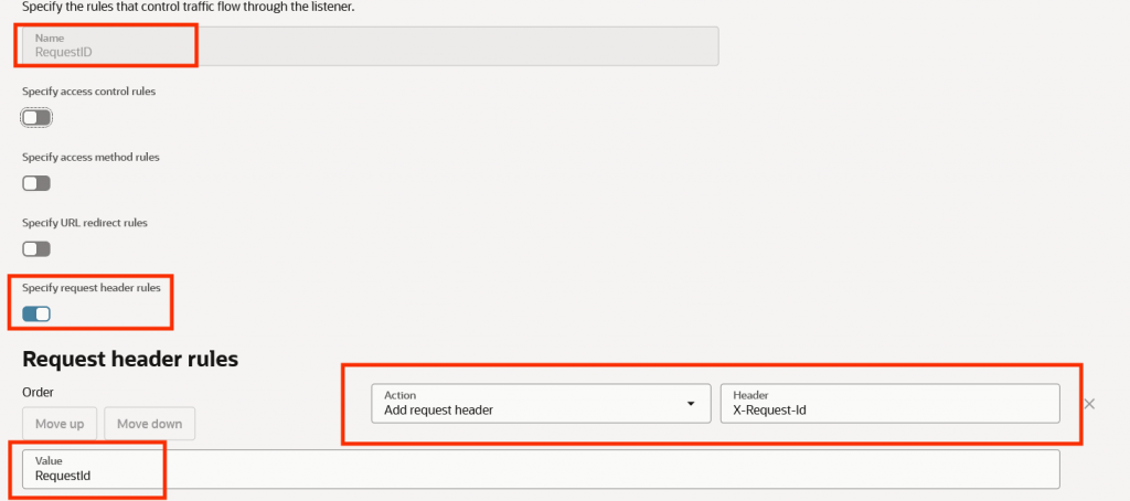 Load balancer - Create new rule set